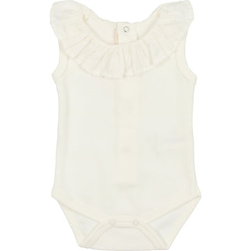 White Royal Ruffle Bodysuit