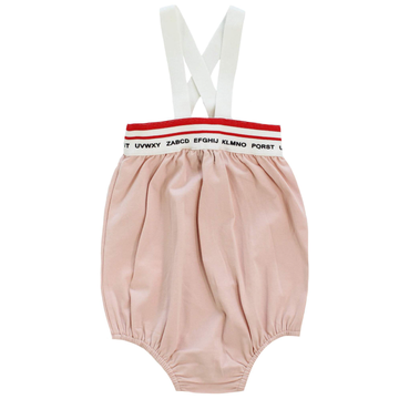 Pink Elastic Band Romper