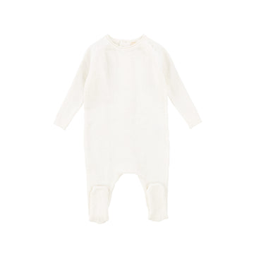 White Girl Swiss Dot Knit Footie