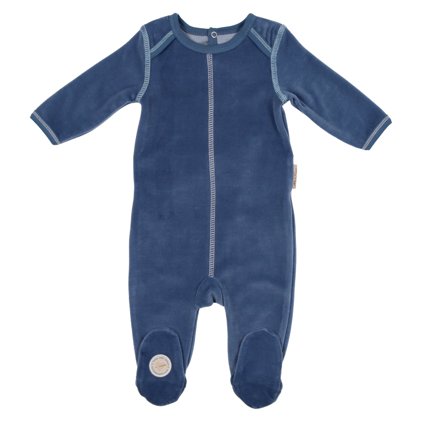 Blue Seam Detail Footie