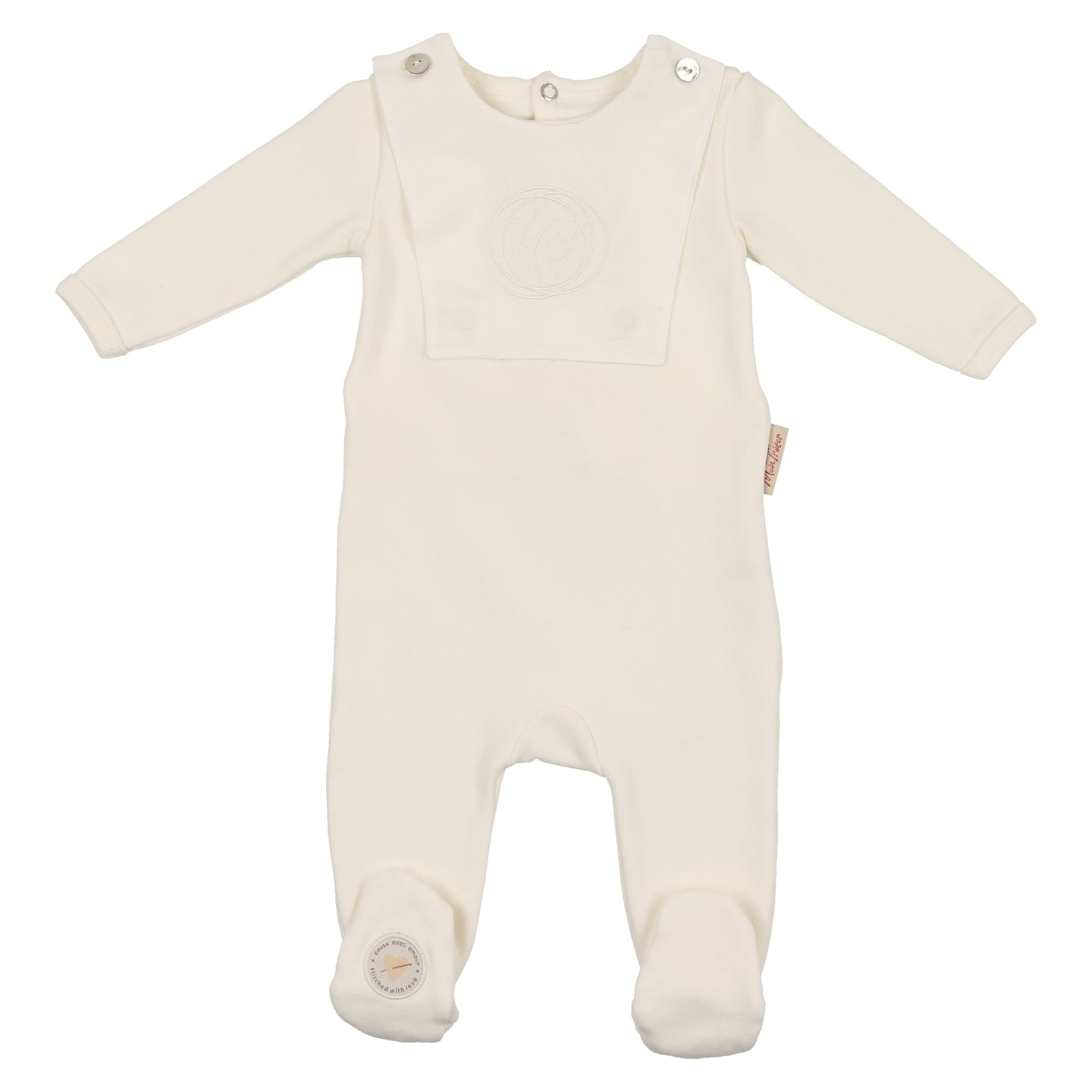 White Lil Gentleman Footie