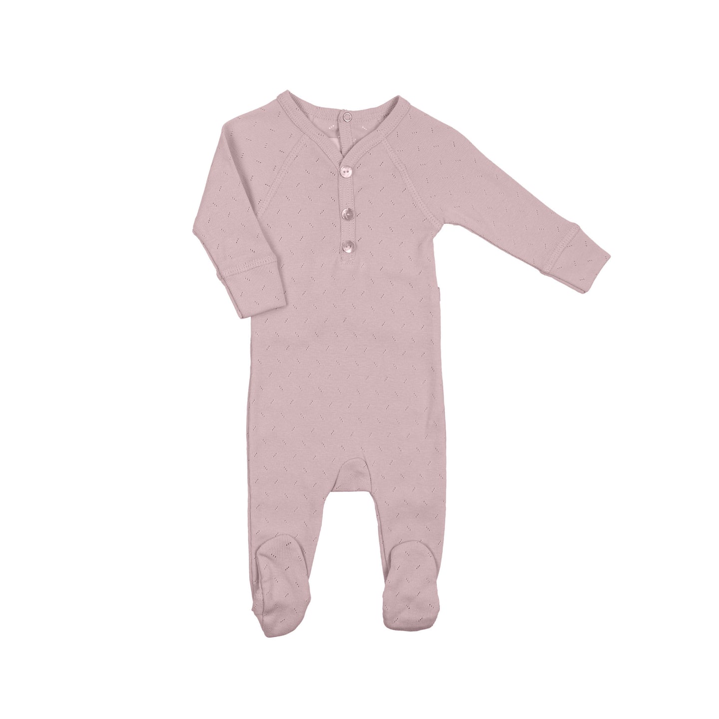 Light Rose Huggable Henley Footie