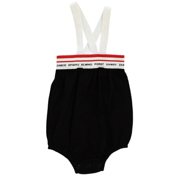 Black Elastic Band Romper