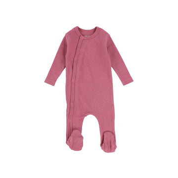 Mauve Snap Front Footie
