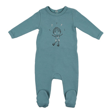 Blue Wheelie Cute Footie