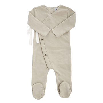 Stone Button Wrap Footie