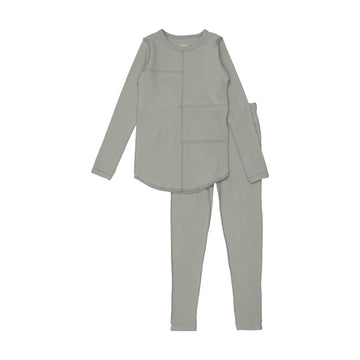 Jade Ribbed Open Stitch Pajamas
