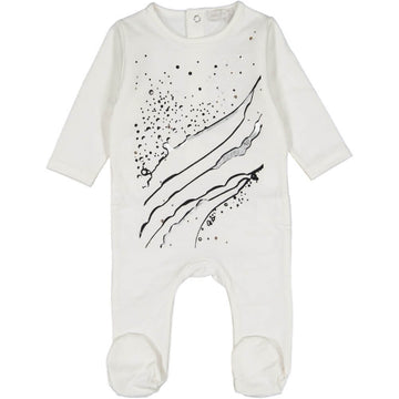 White Abstract Footie