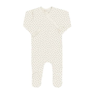 Ivory/Lavender Tiny Flower Kimono Footie