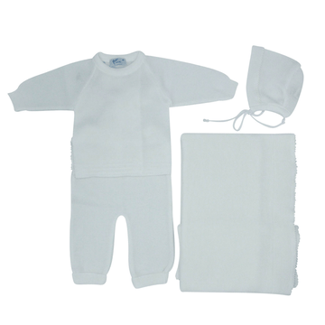 White Knit 4 Piece Outfit