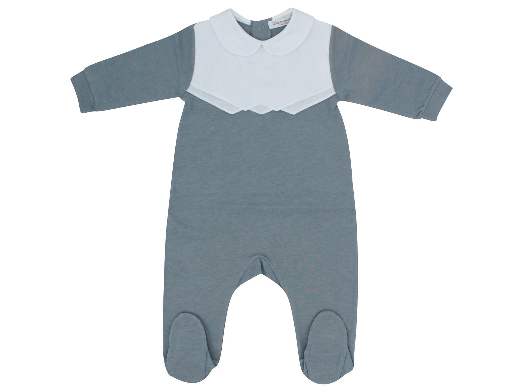 Grey Scalloped Layette Set