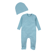 Teal Star Footie and Beanie