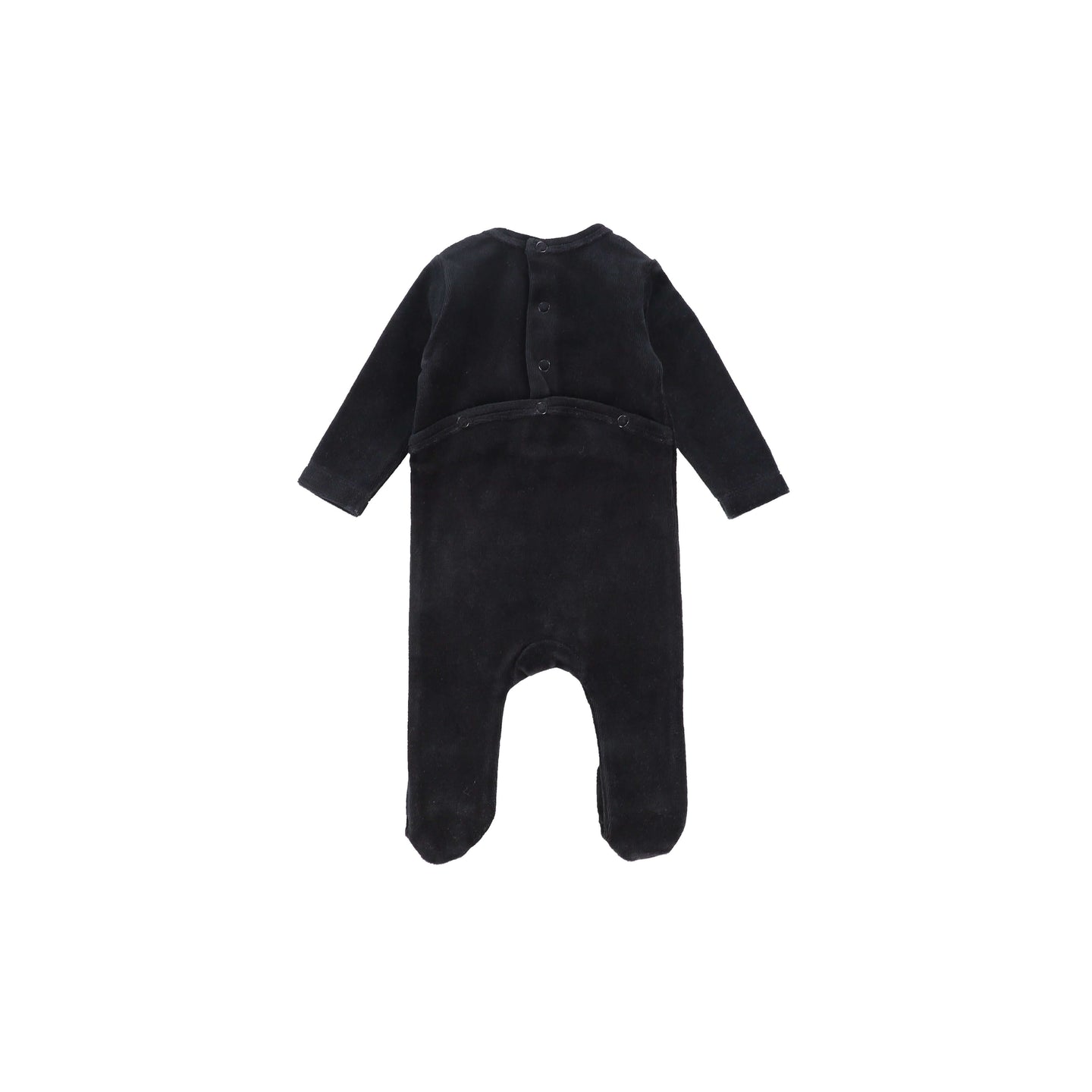 Black Velour Footie and Bonnet