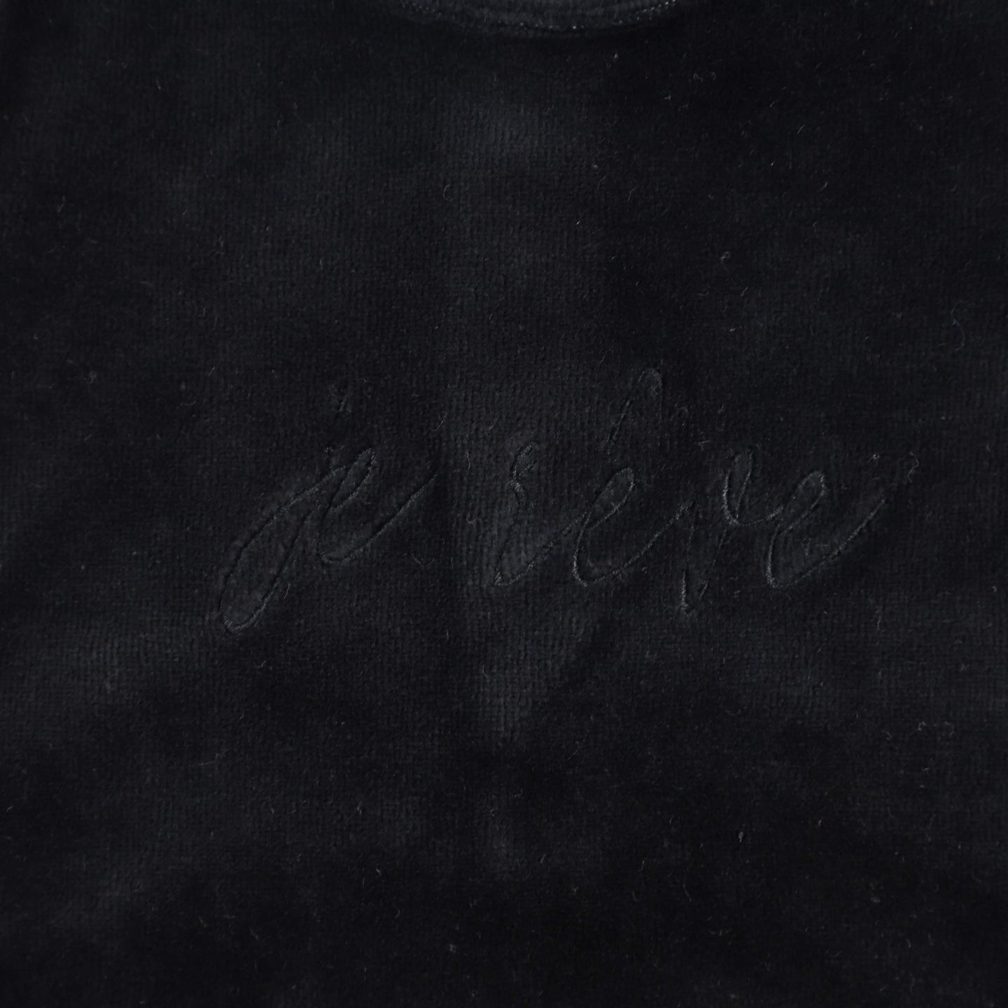 Black Velour Footie and Bonnet