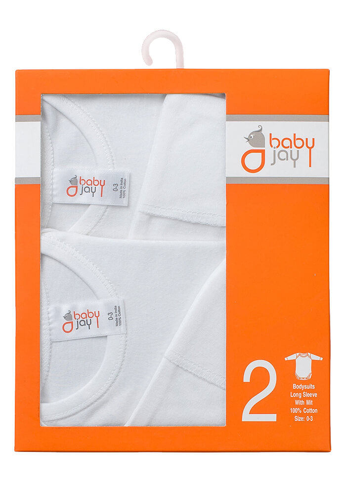 Long Sleeve 2 Pack Bodysuit with Mitts