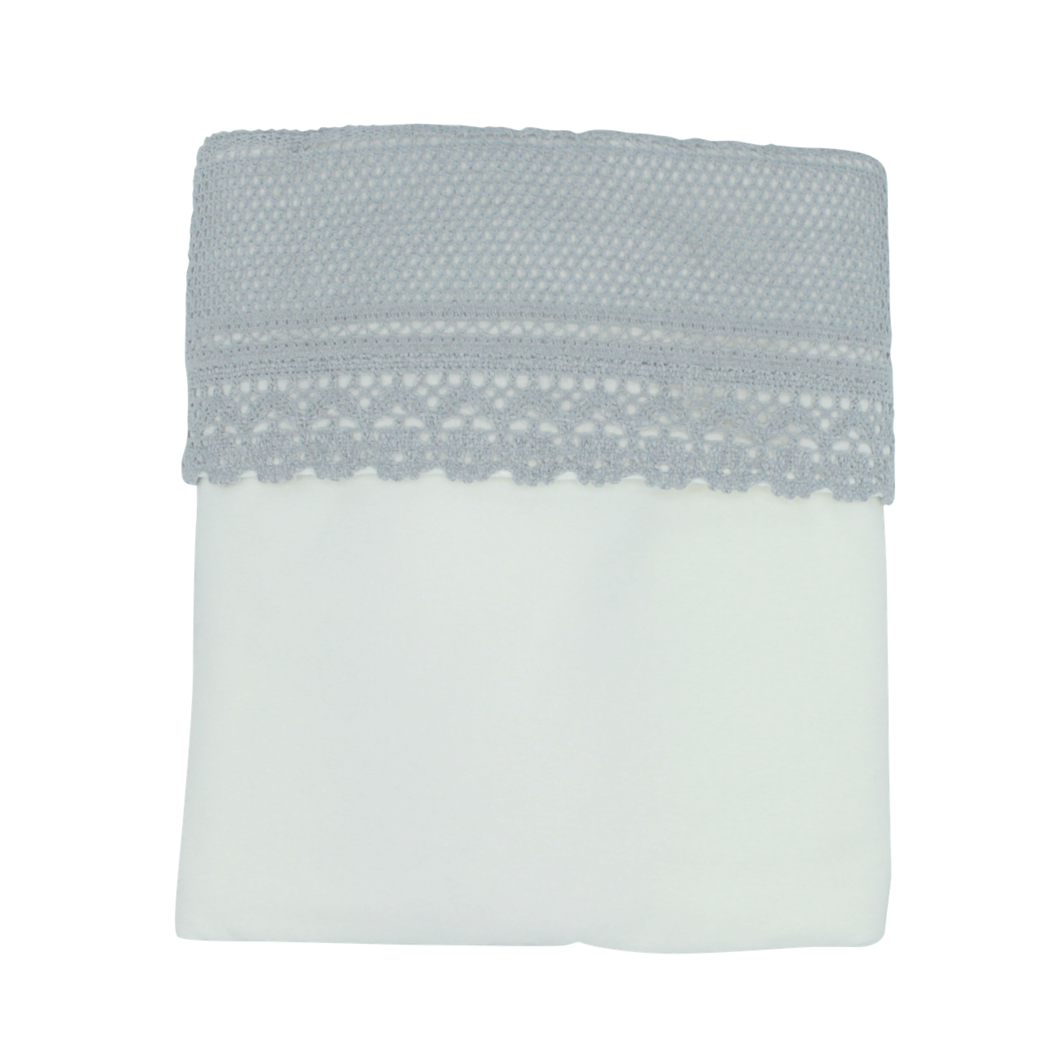 Grey Embroidery Overlay Bunting Blanket Cradle Kids