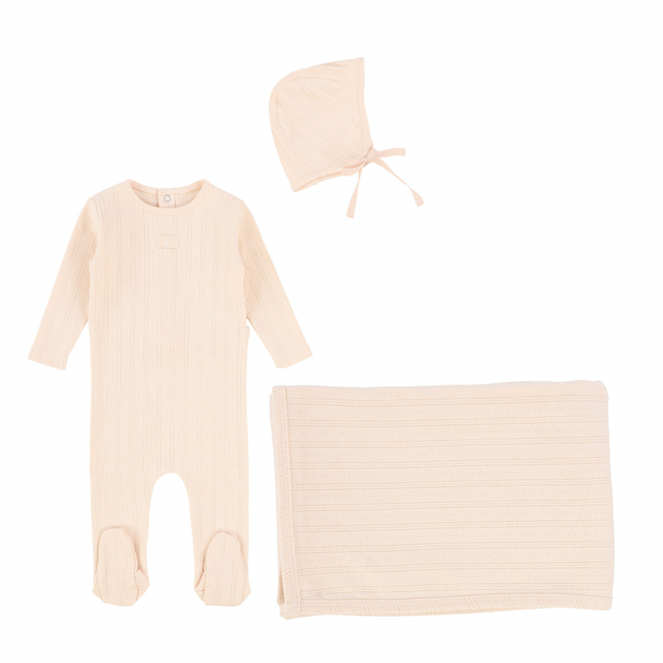 Blush Dainty Pointelle Layette Set