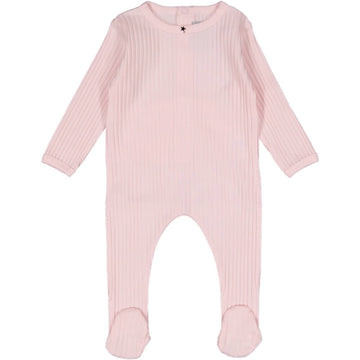 Light Pink Ribbed Footie