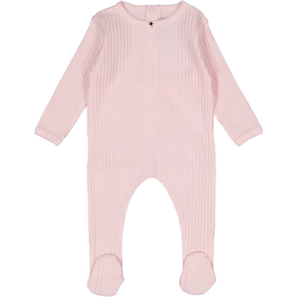 Light Pink Ribbed Footie