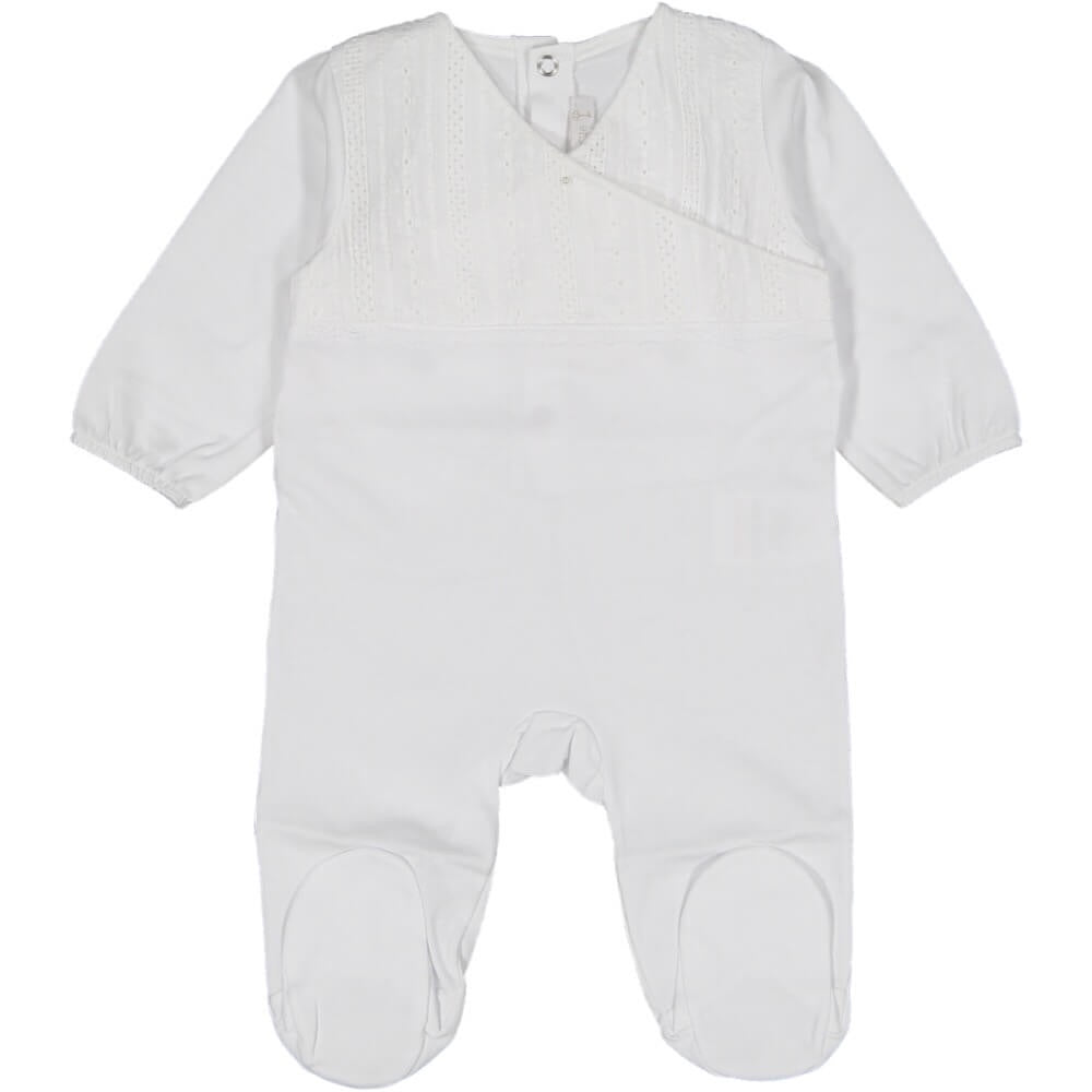 White Lace Detail Footie