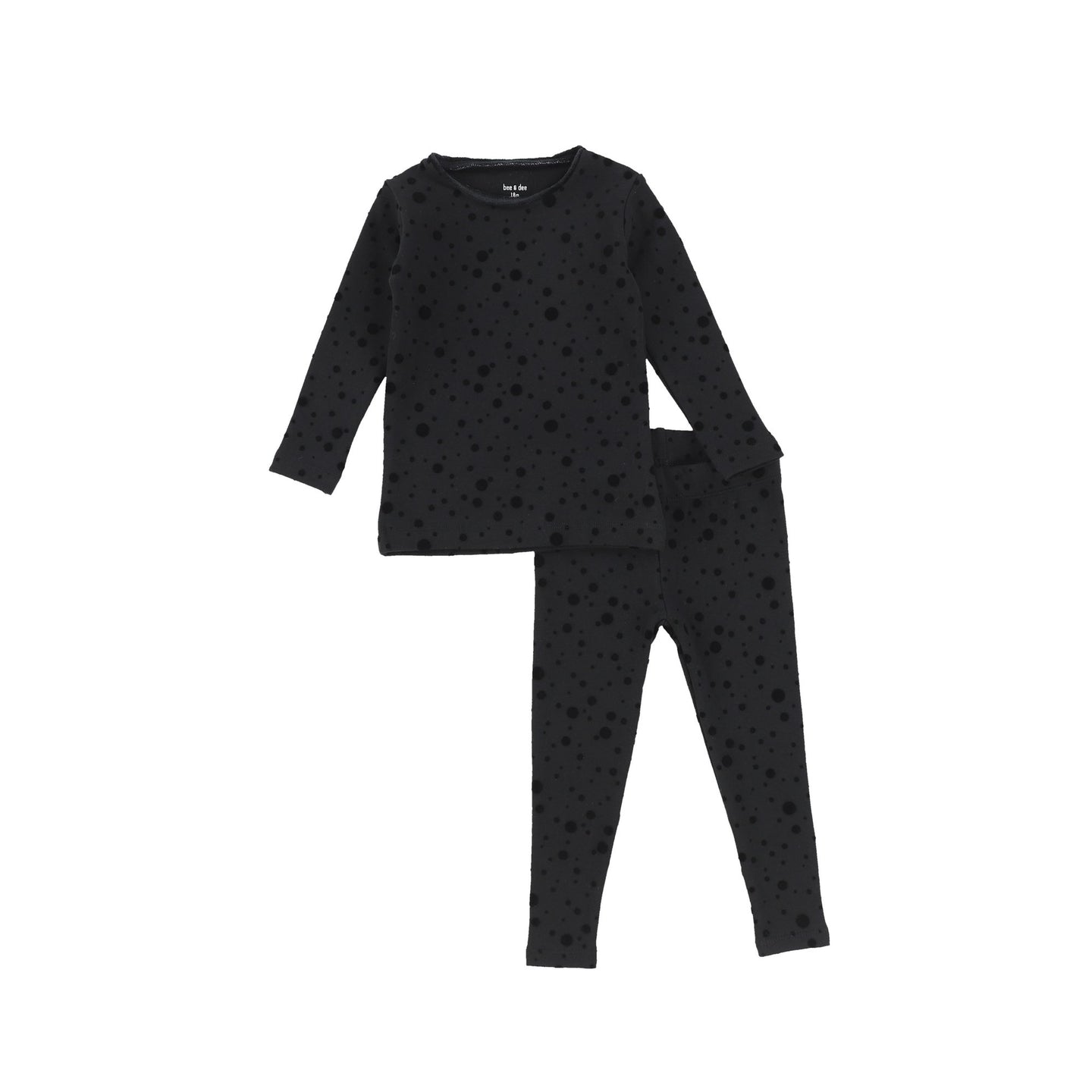 Black Velvet Dot Pajamas