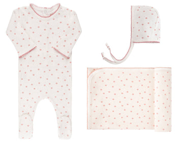 Ribbed Floral Layette Set