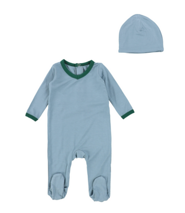 Summer Pine Bamboo Footie and Beanie