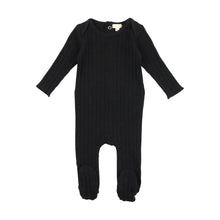 Black Double Ribbed Footie