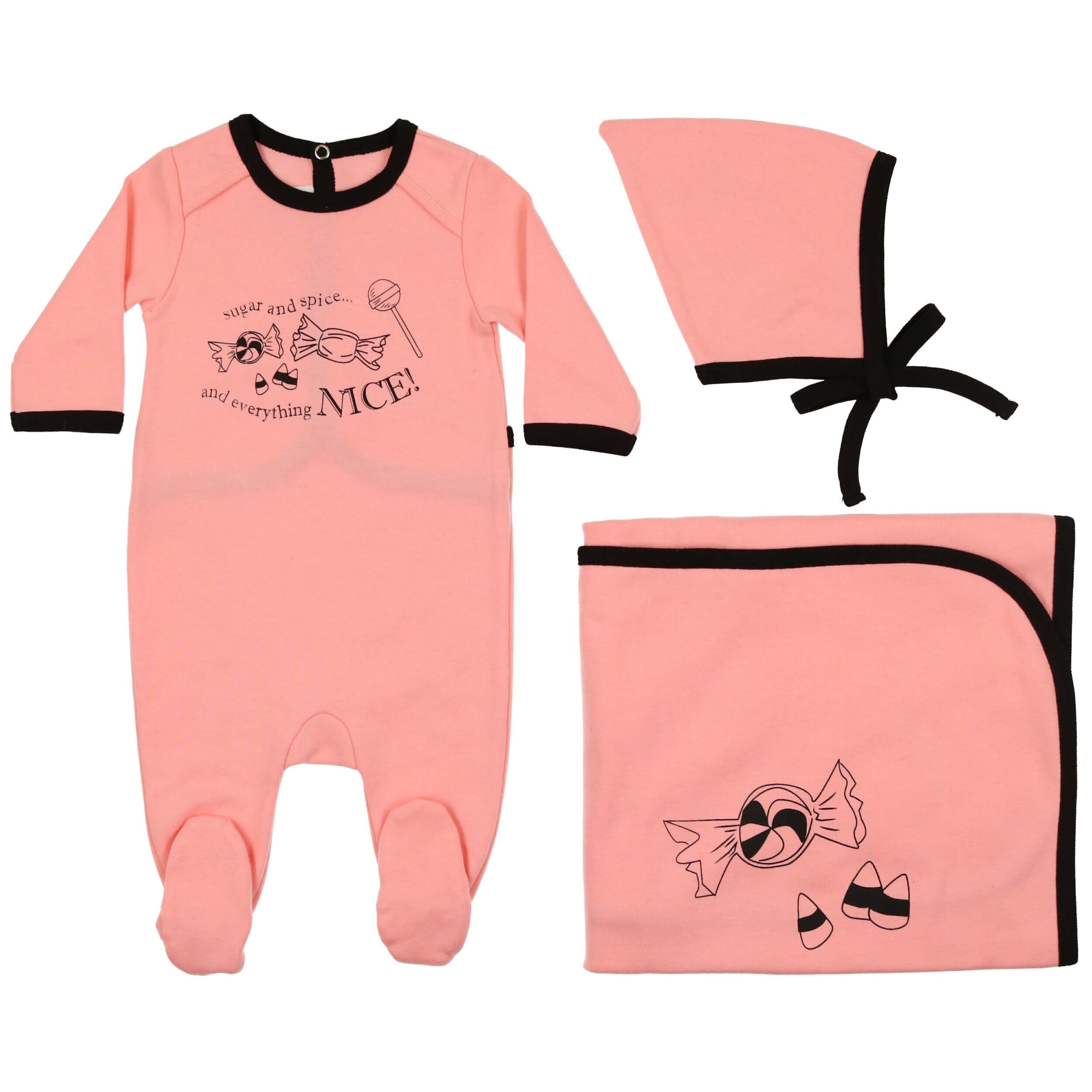 Sugar and Spice Layette Set