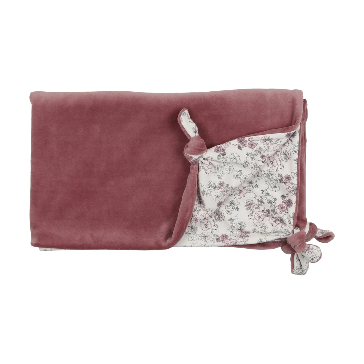 Mauve Floral Knot Layette Set