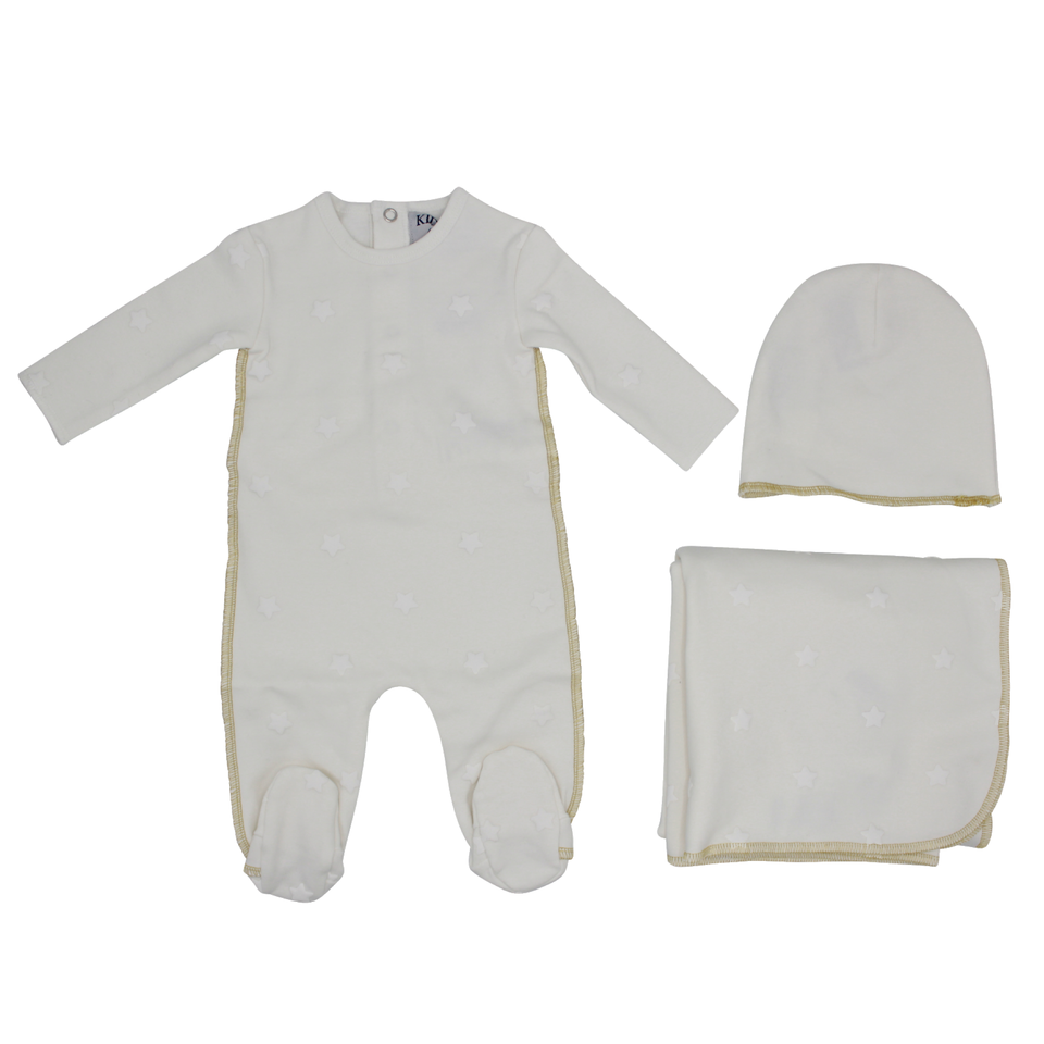 White Star Embossed Layette Set