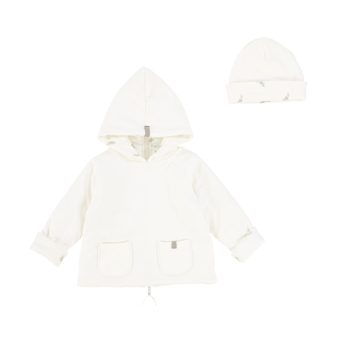 Ivory Boys Print Jacket and Beanie