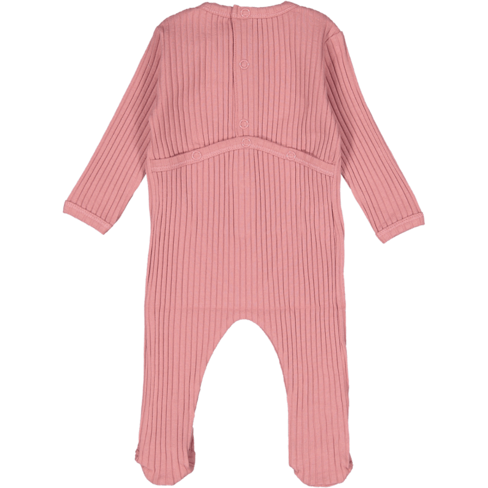 Rose Ribbed Footie