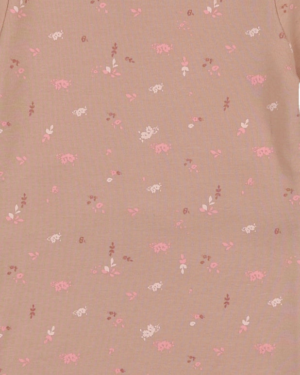 Rose Blush Floral Footie and Bonnet