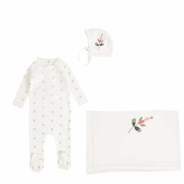 Ivory Girls Print Layette Set