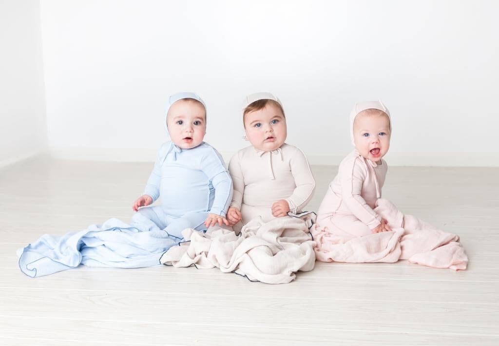 Sea Blue Cozy Cotton Layette Set