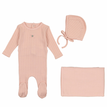 Nude Pink Pointelle Button Layette Set