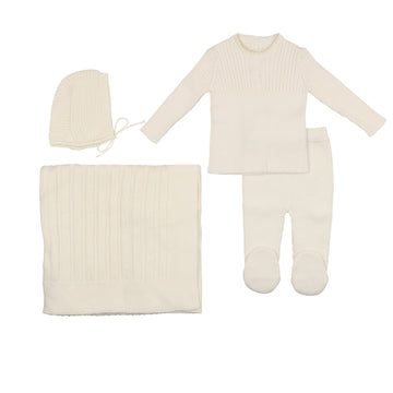 White Enchante Knit 4 Piece Outfit