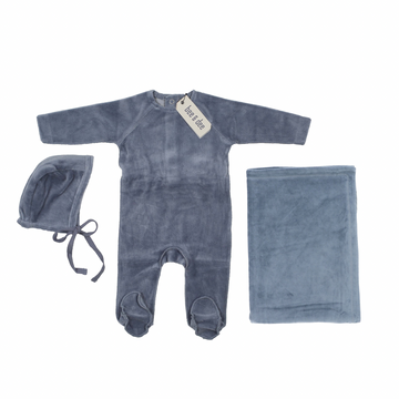 Ocean Velour Layette Set