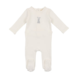 White Taupe Bunny Layette Set