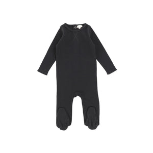 Black Classic Ribbed Footie