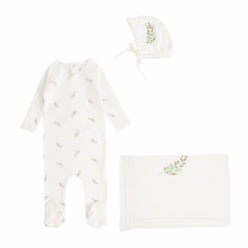 Ivory Boys Print Layette Set