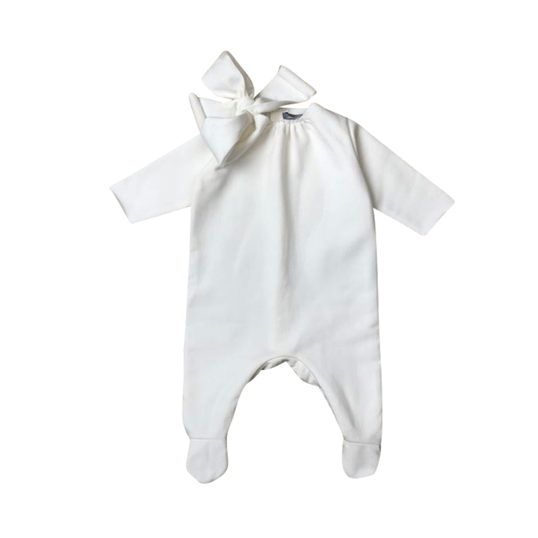 White Bow Layette Set