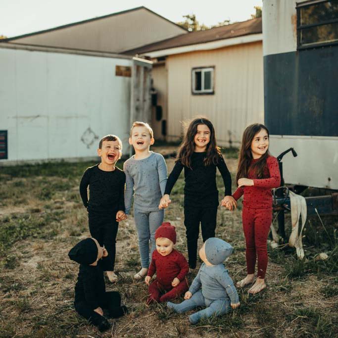 Rust Red Velvet Dot Pajamas