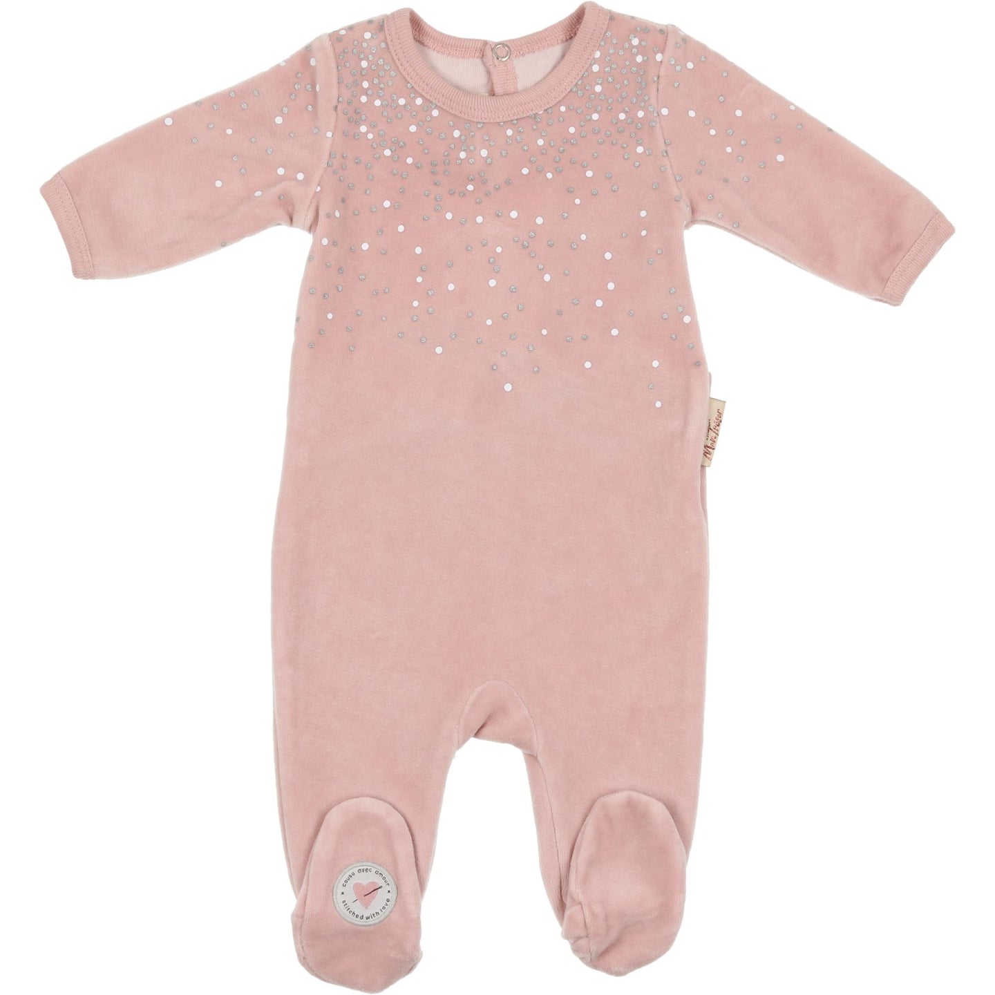 Pink Daisy Dot Footie