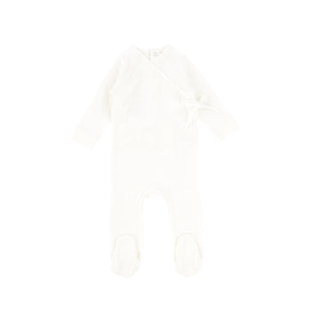 White Brushed Cotton Footie