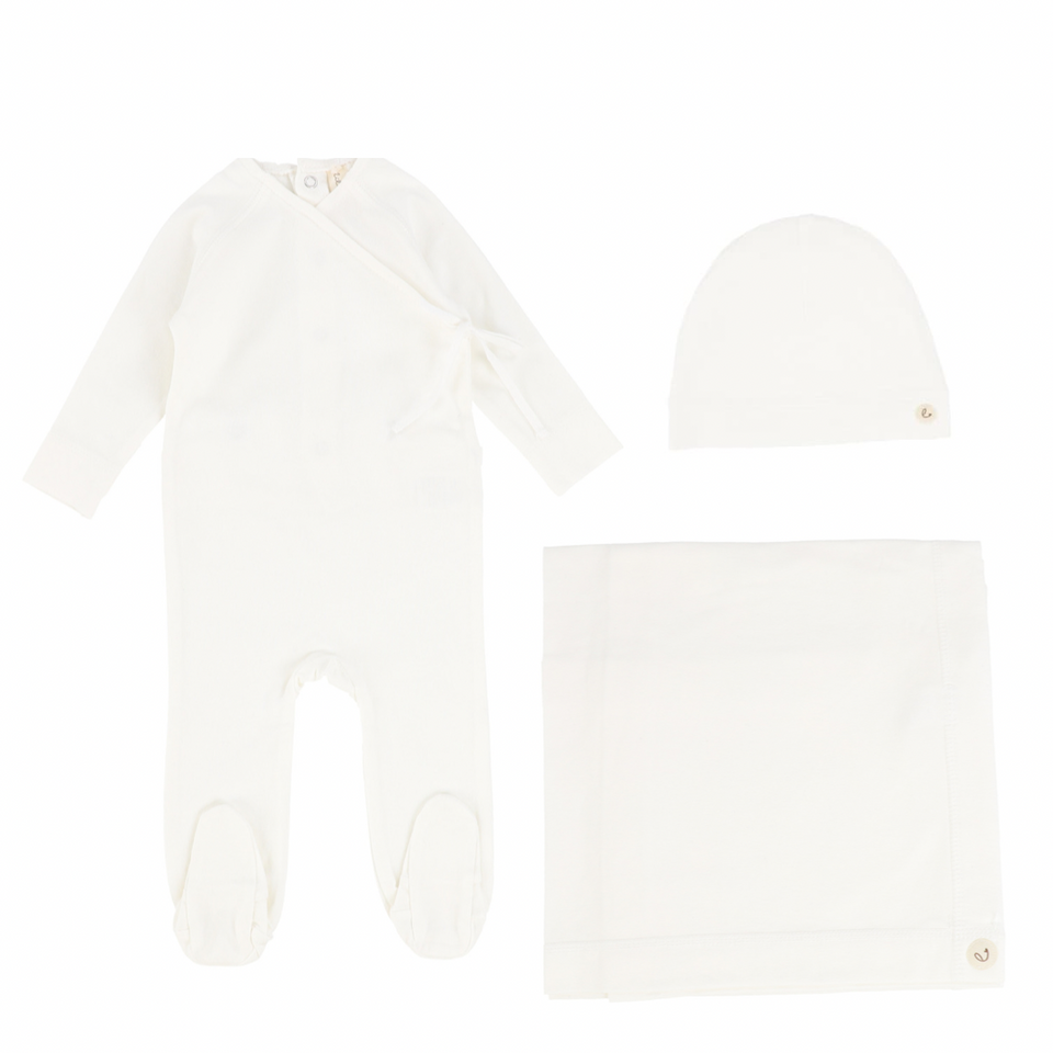 White Brushed Cotton Layette Set