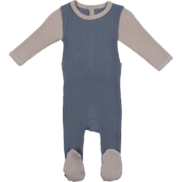 Blue/Taupe Color Me Cozy Footie