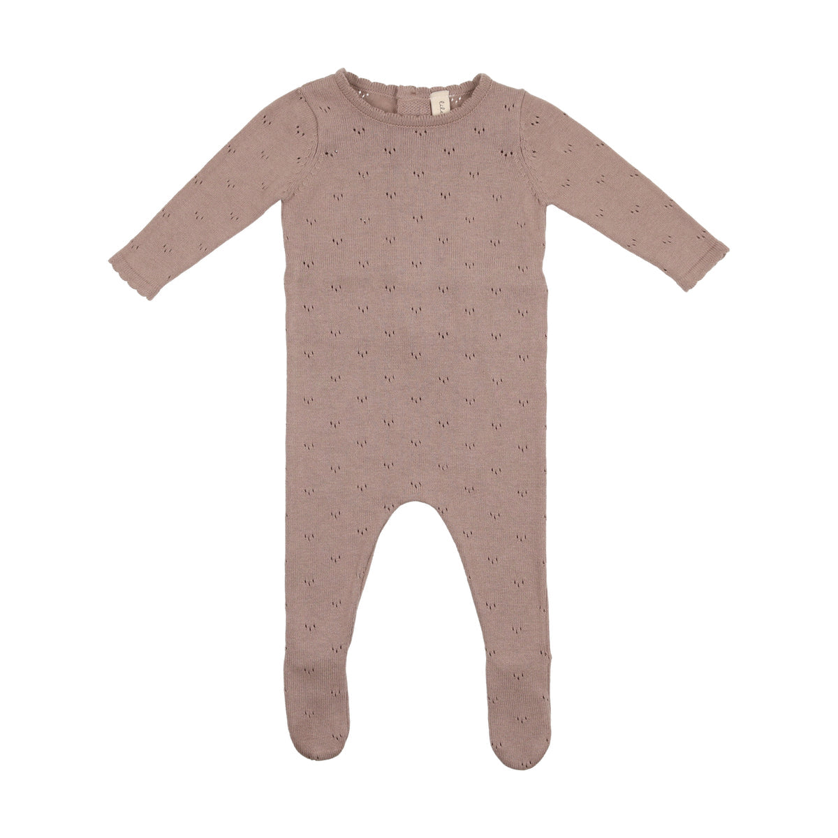 Blush Pointelle Knit Footie
