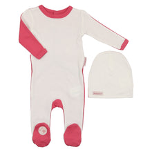 Pink/White Playdate Footie and Bonnet